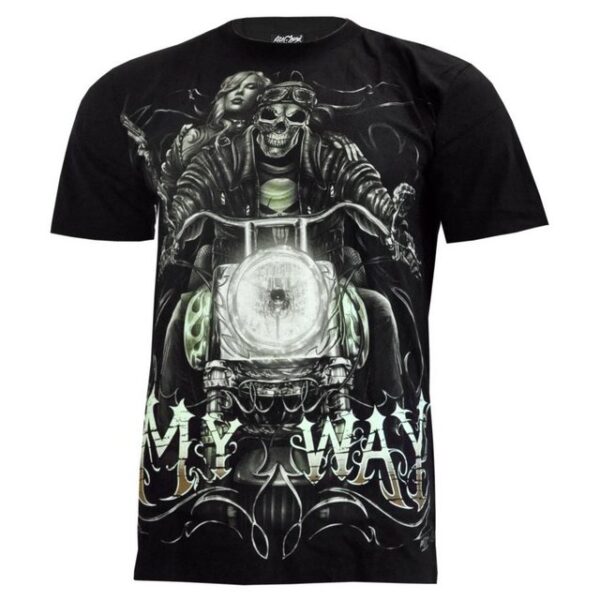 Wilai T-Shirt Rock Chang T-Shirt Heavy Metal Biker Tattoo Rocker Gothic