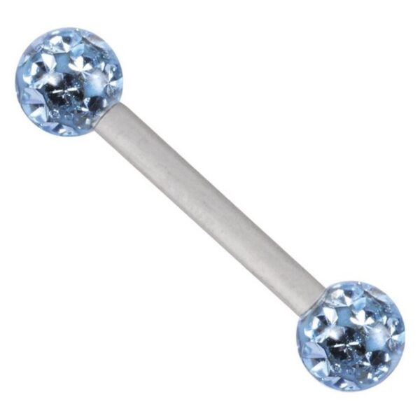 Wildcat Piercing-Set WILDCAT Piercing Barbell Titan 1,6mm Stärke Kugel 4mm hellblau 12