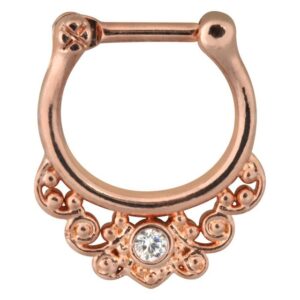 Wildcat Piercing-Set WILDCAT Piercing Septum Chirurgenstahl 316L PVD Rose Klicker 10mm k