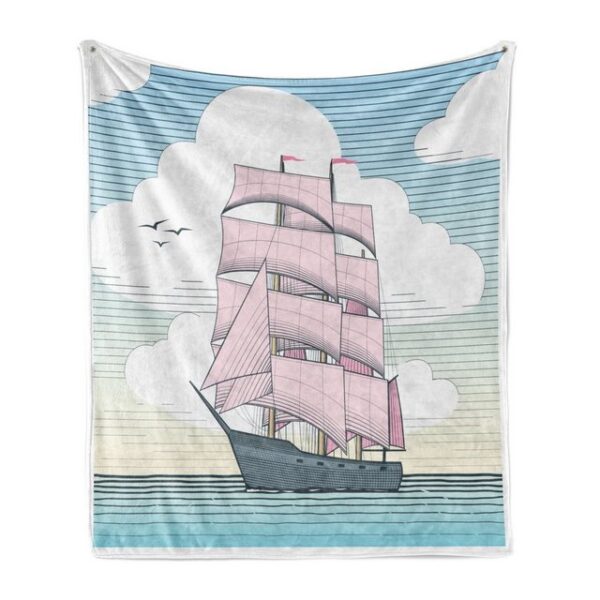 Wohndecke Gemütlicher Plüsch für den Innen- und Außenbereich, Abakuhaus, Nautical Tattoo Dreamy Windjammer