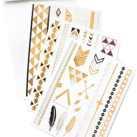 Wonderstripes Metallic Fashion-Tattoos - Colour-Set, 3 Bögen