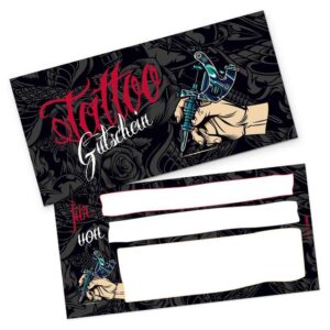 itenga Grußkarten itenga Geschenkgutschein Tattoo (Motiv 2), Postkarte zum Ausfüllen