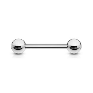 viva-adorno Brustwarzenpiercing Zungenpiercing Universal Barbell Piercing Stab Hantel, Edelstahl Zunge Brust