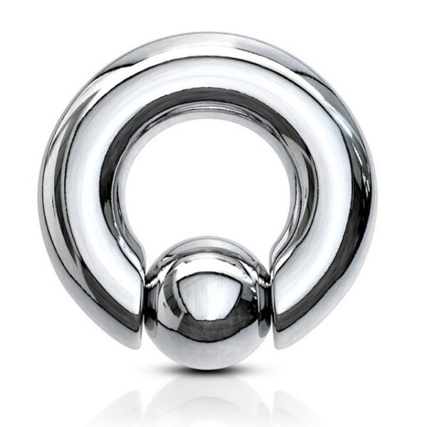 viva-adorno Intimpiercing Piercing Ring BCR XXL Klemmring mit Kugel Spring Ball Closure Ring, Clip in Pop Out Ohrpiercing Nasenpiercing Septumpiercing Brustpiercing