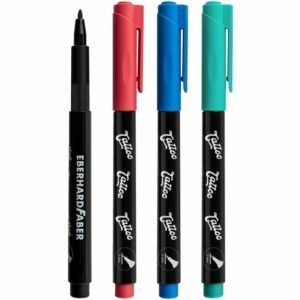 Eberhard Faber Schmuck-Tattoo Tattoo Marker Kids 4er Set, mit 4 Schablonen abwaschbar