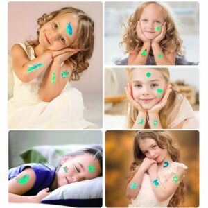 Einemgeld Kindertattoo Tattoo Kinder Mädchen Jungen, Leucht Kinder Tattoo Aufkleber