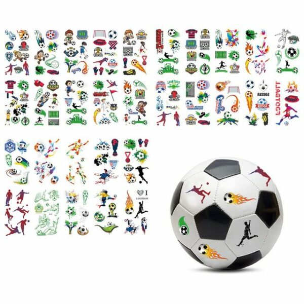 Elkuaie Schmuck-Tattoo 30 Blätter Fußball Tattoo,Tattoo Kinder,Fußball Sticker Tattoo, 30-tlg.