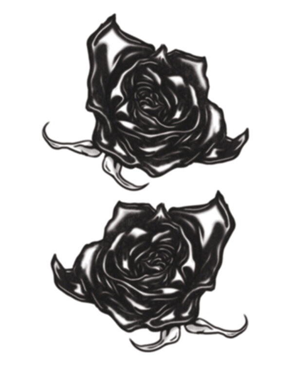 Gothic Klebetattoo Black Roses Fake-Tattoos