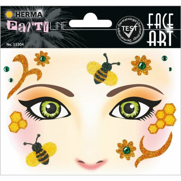 HERMA Schmuck-Tattoo HERMA Face Art Sticker Gesichter "Honey Bee