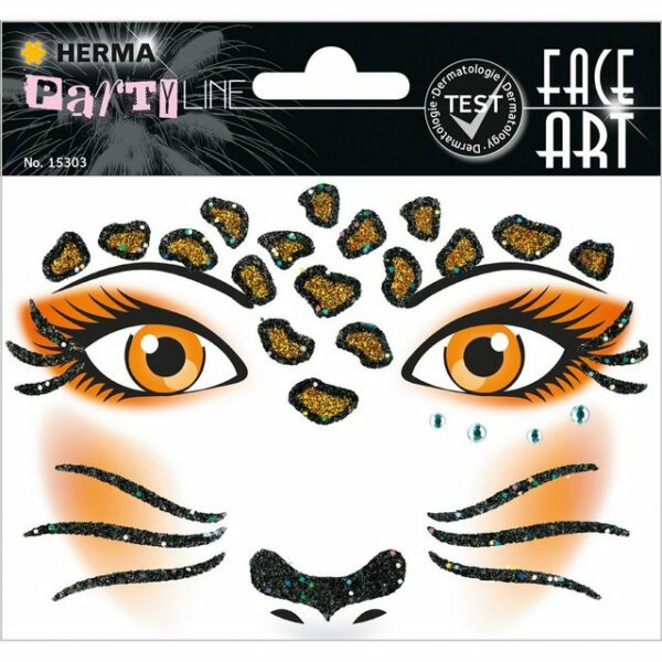 HERMA Schmuck-Tattoo HERMA Face Art Sticker Gesichter "Leopard