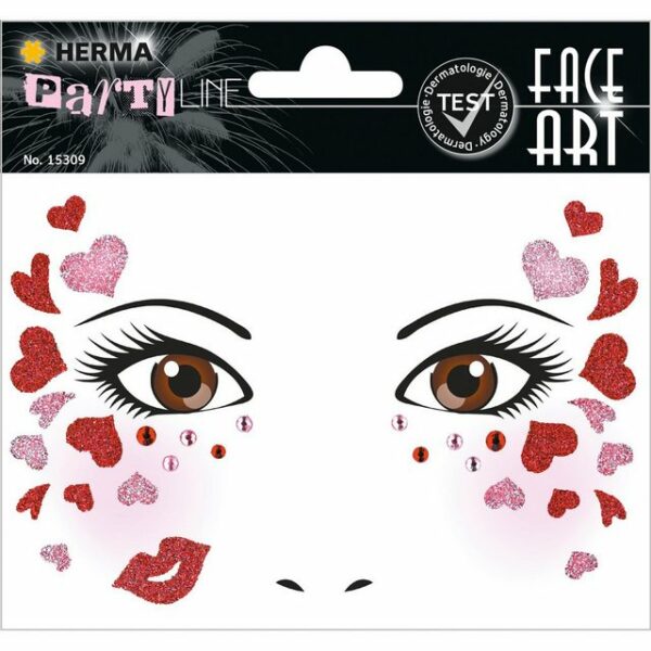 HERMA Schmuck-Tattoo HERMA Face Art Sticker Gesichter "Love