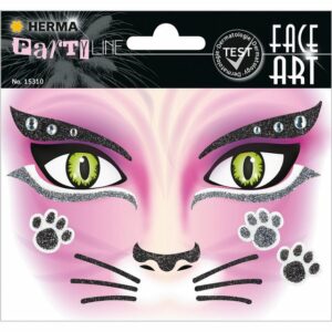 HERMA Schmuck-Tattoo HERMA Face Art Sticker Gesichter "Pink Cat