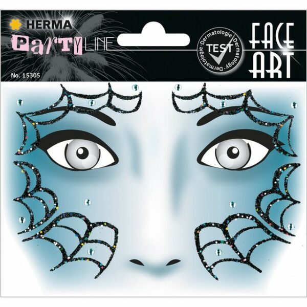 HERMA Schmuck-Tattoo HERMA Face Art Sticker Gesichter "Spider