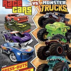 Hot Wheels: Race Cars vs. Monster Trucks: 100% Officially Licensed by Mattel, Activities, Tattoos, & Press-Out Cards for Kids Ages 4 to 8