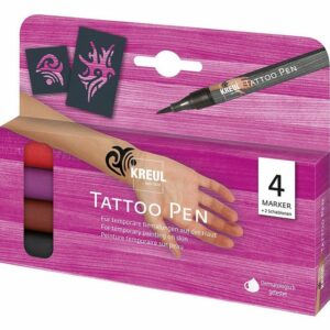 Kreul Schmuck-Tattoo KREUL Tattoo Pen 4er Set Tribals