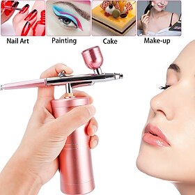 Mini-Luftkompressor-Kit Airbrush-Farbspritzpistole Airbrush für Nail Art Tattoo Craft Cake Nano-Nebelnebelsprühgerät