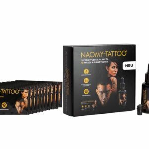 NAOMY TATTOO Körperpflegemittel Naomy-Tattoo Öl 30ml & 10x Naomy-Tattoo Glanz- und Pflegetücher