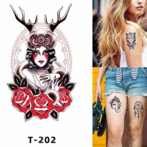 Scheiffy Schmuck-Tattoo Tattoo Aufkleber,Klebrige temporäre Tattoos,Eule,3 Stück
