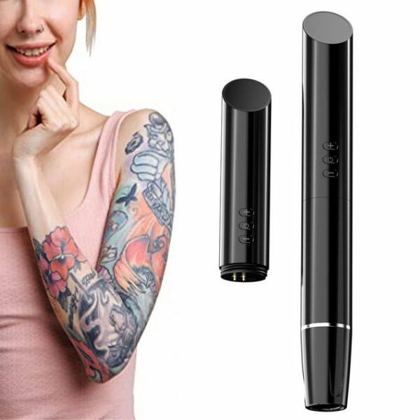 Scheiffy Schmuck-Tattoo Tattoo-Stift,Drahtlose Tattoo-Maschine,Motor-Stickerei,Doppelte, Für Augenbrauenund Eyeliner-Lippentattoos,LED-Anzeige