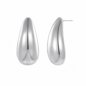 Sdafa Paar Ohrhänger Gold/Silber Hoop Earrings for Women Girls (Gold Plated Chunky Hoop, 2-tlg., Thick Twist Huggie Earrings Pack), for Multiple Piercing