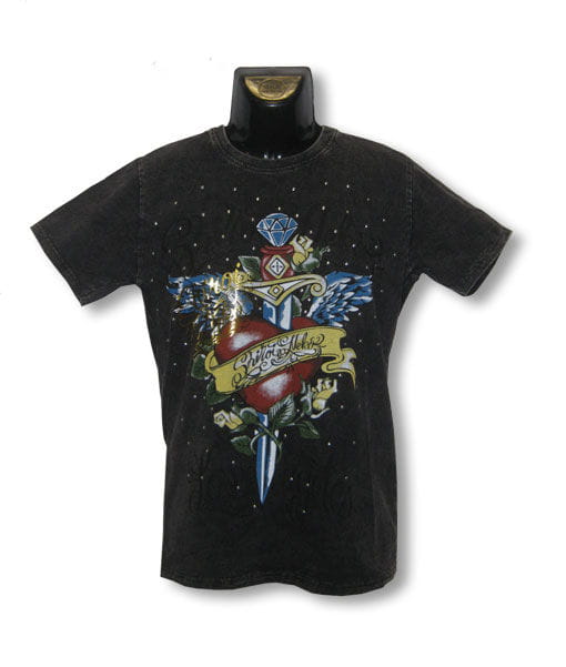Tattoo Shirt Oldschool Heart -coole Gothic Shirts-Rockabilly T-shirts L