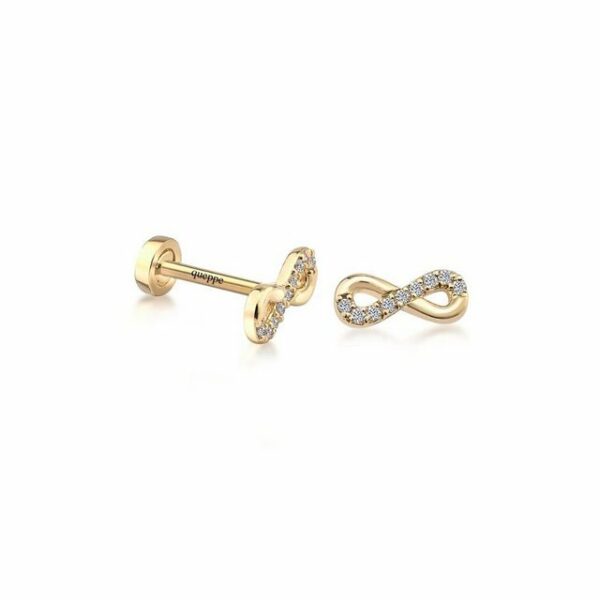 queppe Single-Ohrstecker Unendlich Piercing