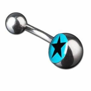 viva-adorno Bauchnabelpiercing Piercing Banane Stern Motiv Bananabell 316L Chirurgenstahl, Bauchnabel Piercing