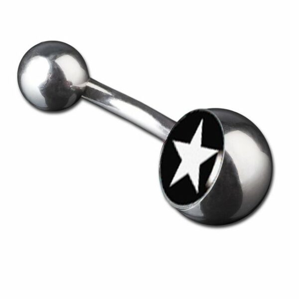 viva-adorno Bauchnabelpiercing Piercing Banane Stern Motiv Bananabell 316L Chirurgenstahl, Bauchnabel Piercing