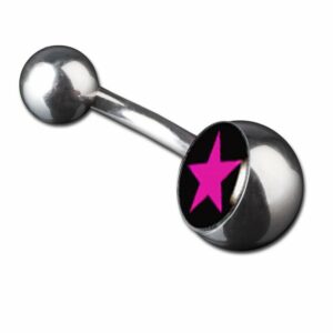 viva-adorno Bauchnabelpiercing Piercing Banane Stern Motiv Bananabell 316L Chirurgenstahl, Bauchnabel Piercing