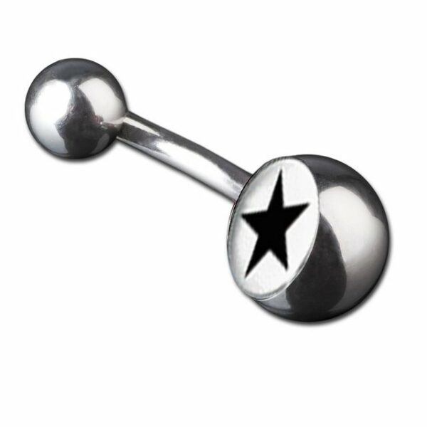 viva-adorno Bauchnabelpiercing Piercing Banane Stern Motiv Bananabell 316L Chirurgenstahl, Bauchnabel Piercing