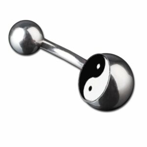 viva-adorno Bauchnabelpiercing Piercing Banane Yin Yang Bananabell 316L Chirurgenstahl, Bauchnabel Piercing