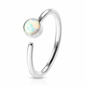 viva-adorno Nasenpiercing 0,8mm Nasenring Piercing Hoop Ring Opal Knorpel Piercing Cartilage, Tragus Helix Rook Ohrpiercing