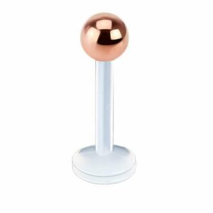 viva-adorno Piercing-Set Labret Lippenpiercing Bioflex Edelstahl Kugel Madonna Stecker, Lippe Tragus Wange