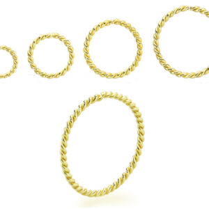 Nasenring aus 14karat Gelbgold Twisted-Design 0.8mm Stärke