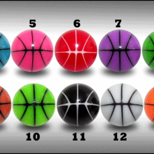 Piercing Acryl Kugel Basketball 10 Farben Verschluss Schraubkugel