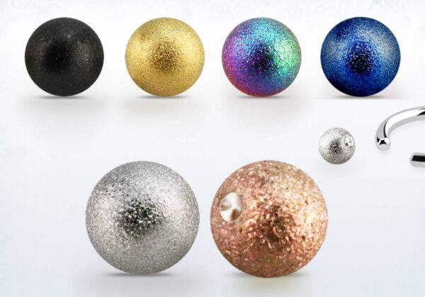 Klemmkugel BCR-Ball Diamantoptik silberfarbig schwarz goldfarbig roségoldfarbig rainbow dunkelblau