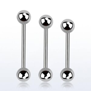 Standard Piercing Barbell Chirurgenstahl mit Kugeln 0.8mm bis 1.6mm Stärke