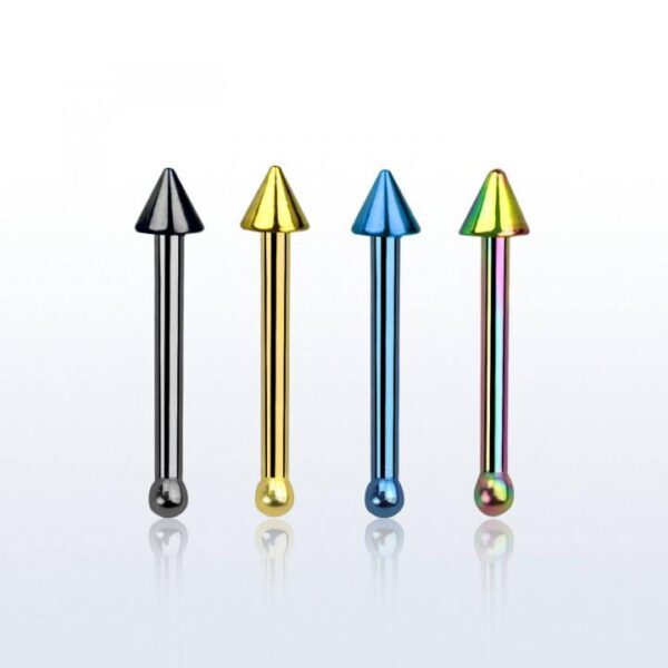 Nasenstecker Pin mit 1.5mm-Spitze schwarz rainbow dunkelblau goldfarbig