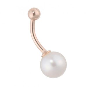 Bauchnabelpiercing 18karat Gold Frischwasserperle Roségold