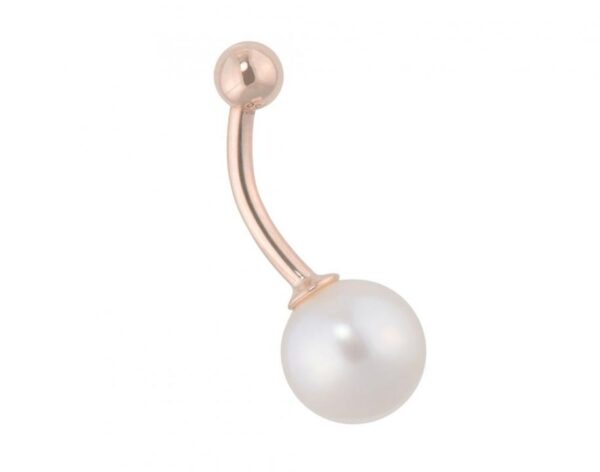 Bauchnabelpiercing 18karat Gold Frischwasserperle Roségold