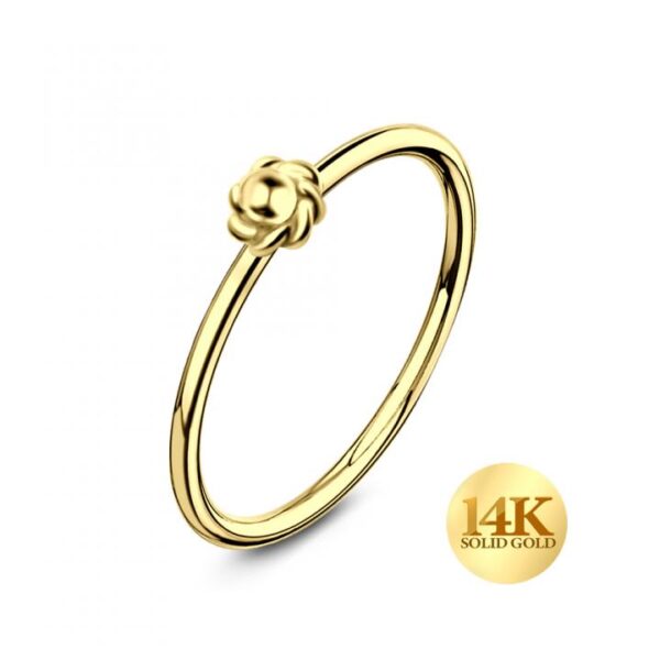 Nasenring aus 14karat Gold Gelbgold mit Blume