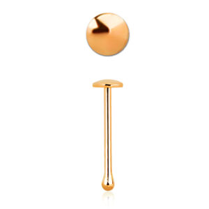 14karat Gold Roségold Nasenstecker Pin 2mm-Disc mit Geschenkbox