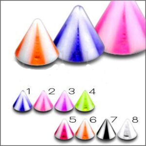 Acryl Piercing Spitze Beach Ball 8 Farben Verschluss 1.2mm