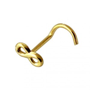 14karat Gold Nasenstecker Spirale Nasenpiercing Gelbgold Unendlichkeit