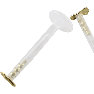 PMFK Piercing Labret Stecker 14karat Gold mit Fuss