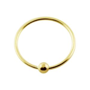 Nasenring Nasenpiercing 14karat Gelbgold 2mm-Kugel mit Geschenkbox