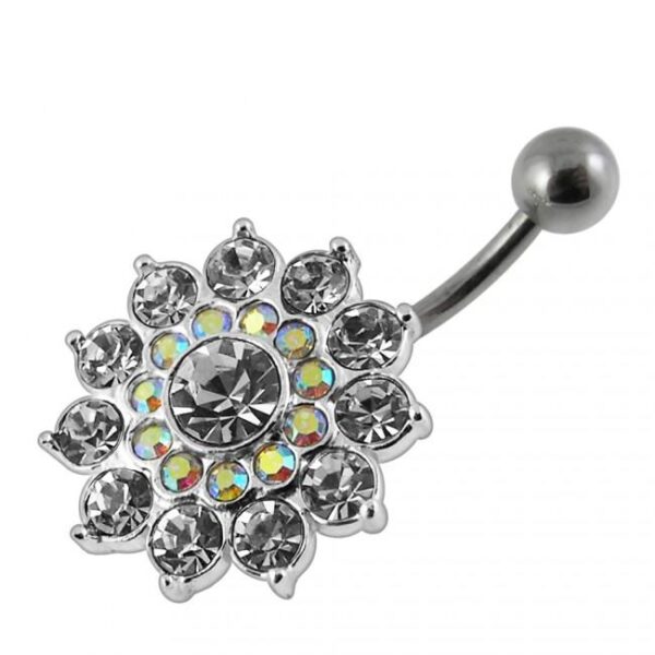 Bauchnabelpiercing Titan 925er Silber-Motiv Sonne