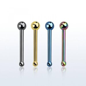 Nasenstecker Pin mit 1.5mm-Ball schwarz rainbow dunkelblau goldfarbig