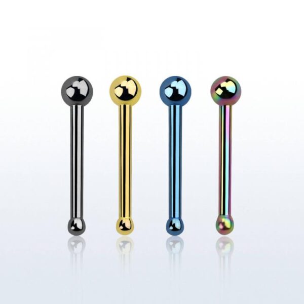 Nasenstecker Pin mit 1.5mm-Ball schwarz rainbow dunkelblau goldfarbig