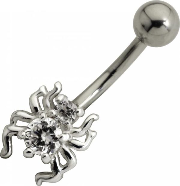 Bauchnabelpiercing Spinne Crystal Belly